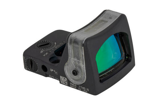 Trijicon RMR Type 2 dual illuminated LED Reflex sight features an amber 7 MOA reticle and sniper grey cerakote finish